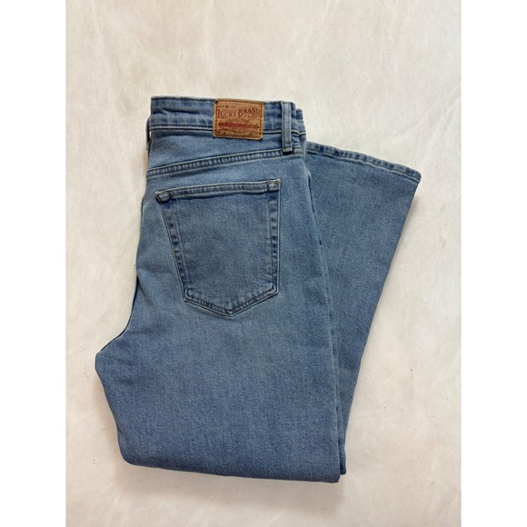 Lucky Brand Denim - Lucky Brand Bridgette Cropped Flare Jeans Button Fly Light Wash Denim 14/32